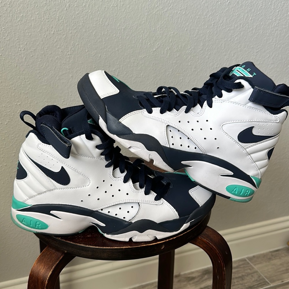 Nike White and Teal Athletic Shoes